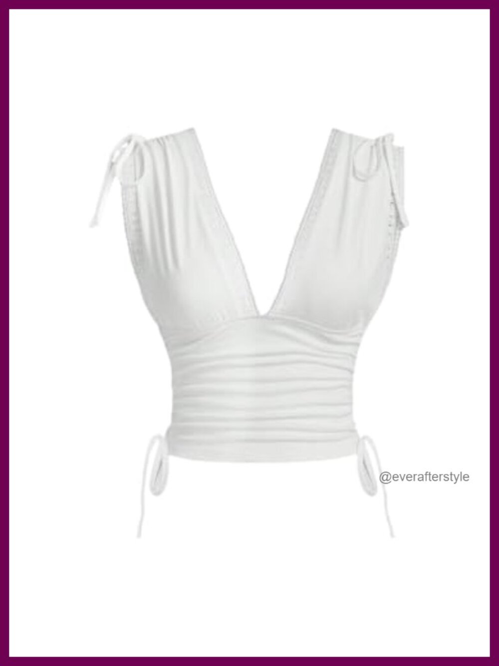 Lace Tank Top Y2k Deep V Neck Bow Tie Sleeveless Ruched Crop Top